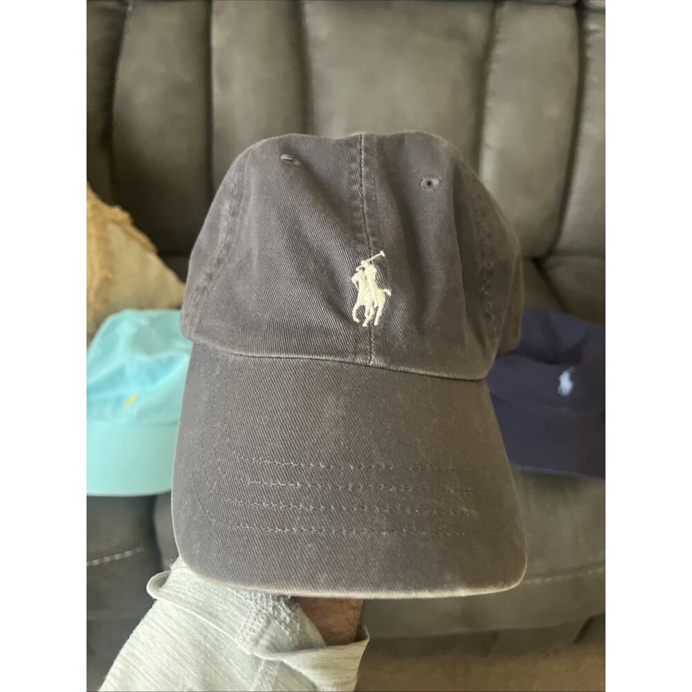 (3) Polo Ralph Lauren Hat Cap Strap Back Blue Mens Yellow Pony Adjustable Casual - Picture 8 of 13